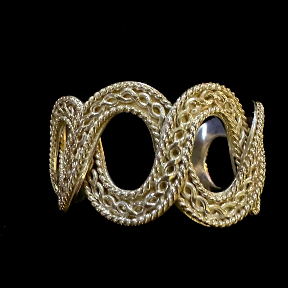 Wide silver Rustic Cuff bracelet. Excellent condition! Comes with dust bag.